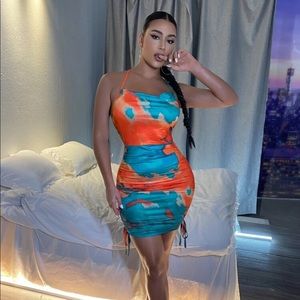 Sexy tie dye dress